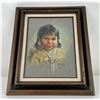 Image 1 : Arlene Fay Indian Girl Pastel Drawing