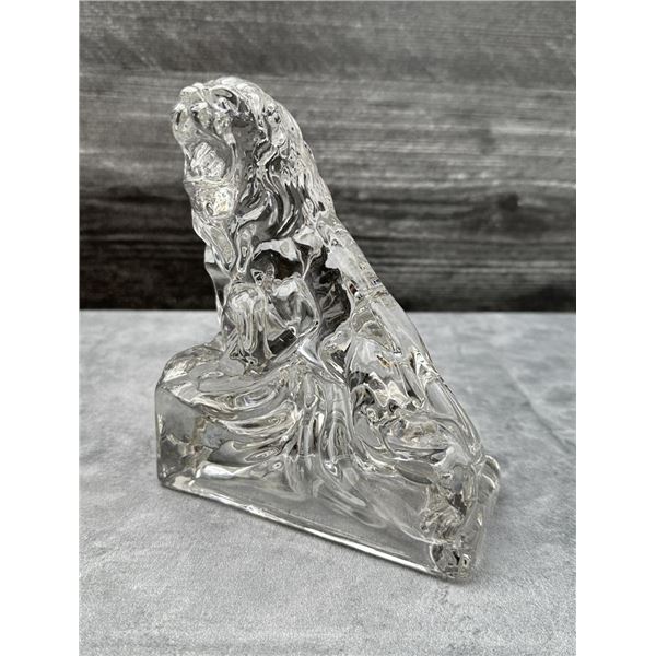 Cambridge Glass Crystal Lion Figure