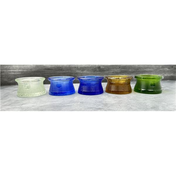 Antique French Colored Glass Furniture Casters