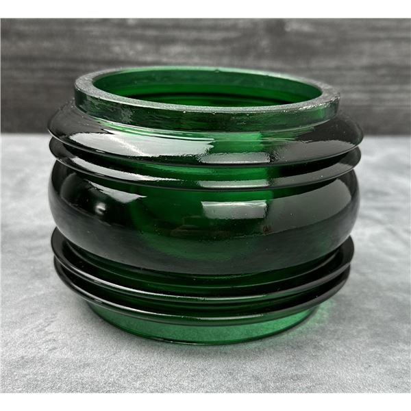 Antique Green Glass Lantern Globe