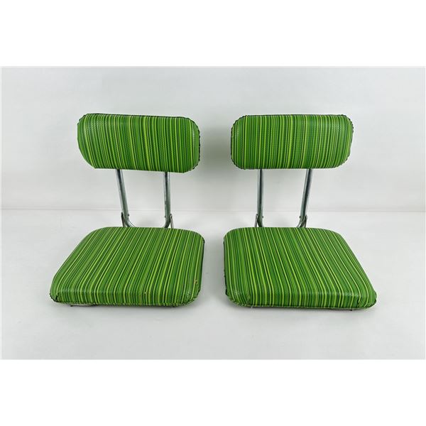 Vintage Green Striped Stadium Seats