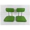Image 1 : Vintage Green Striped Stadium Seats