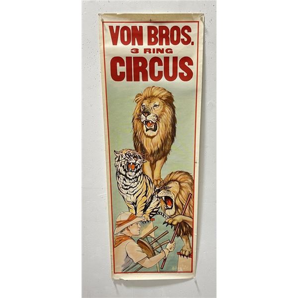 Von Bros 3 Ring Circus Poster