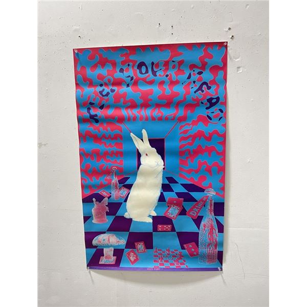Joseph Mchugh White Rabbit Psychadelic Poster