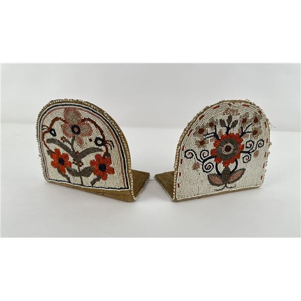 Cree Native American Indian Beaded Bookends