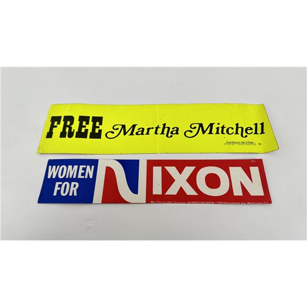 Martha Mitchell Nixon Political Bumper Stickers