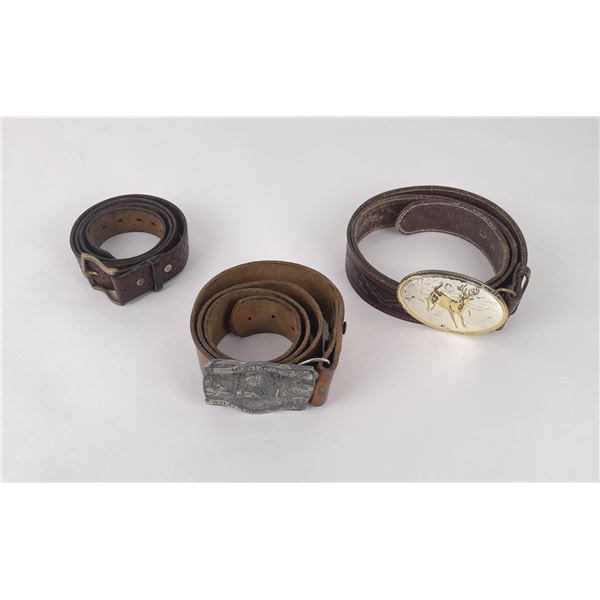 Group of Vintage Leather Belts