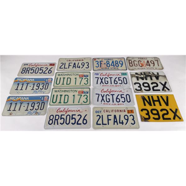 Collection of Vintage License Plates