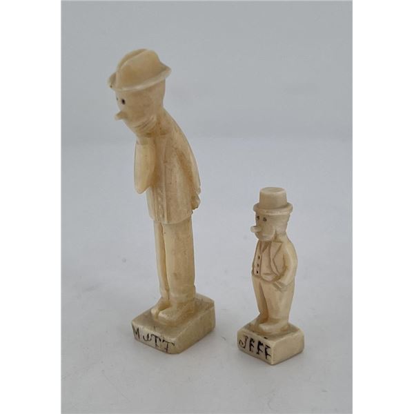 Alaskan Inuit Eskimo Mutt Jeff Carvings