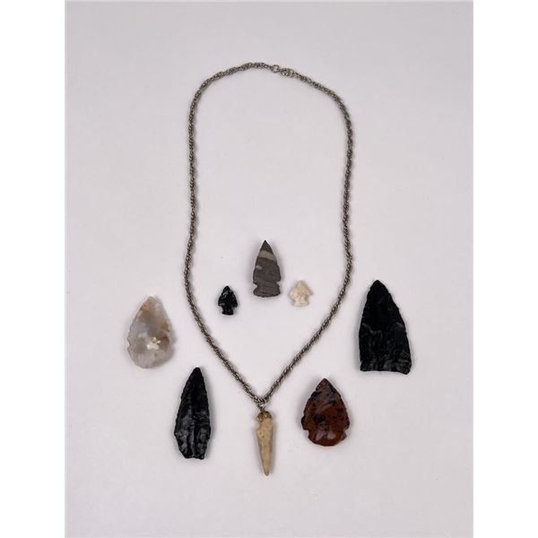 Collection of Ancient Indian Arrowhead Points