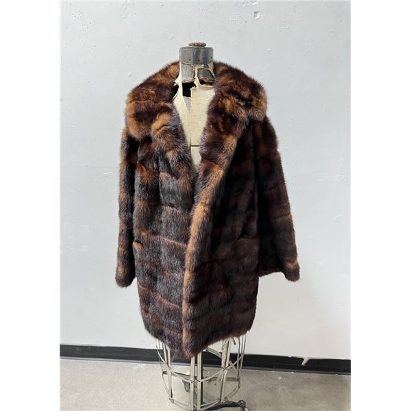Chocolate Brown Mink Fur Jacket