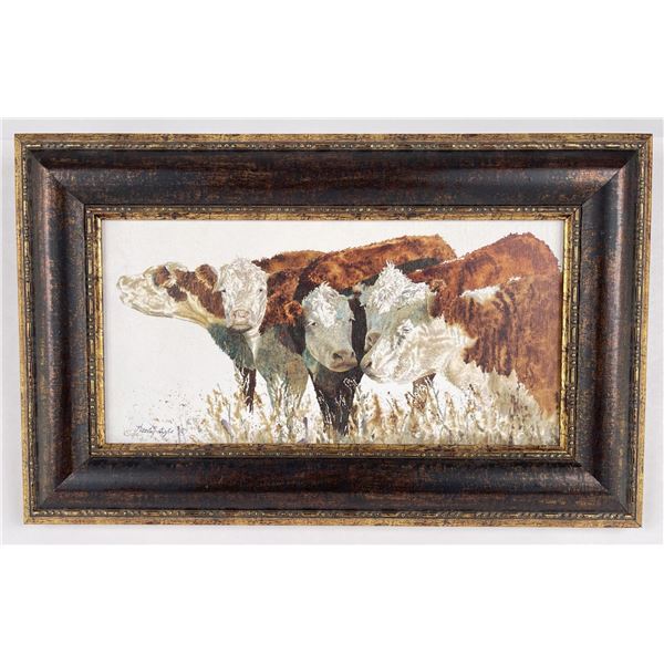 Kathy Sigle Cattle Giclee Print on Canvas