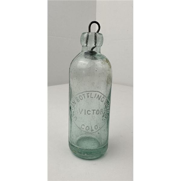 Union Bottling Victor Colorado Hutch Soda Bottle