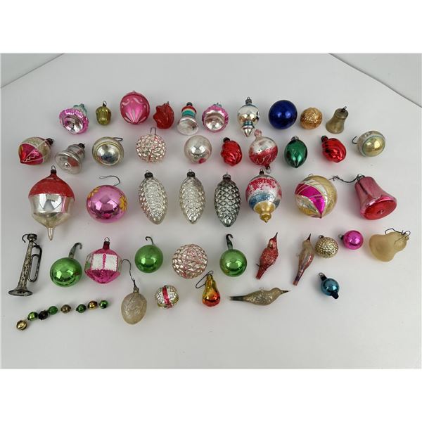 Collection of Antique Christmas Ornaments Bulbs