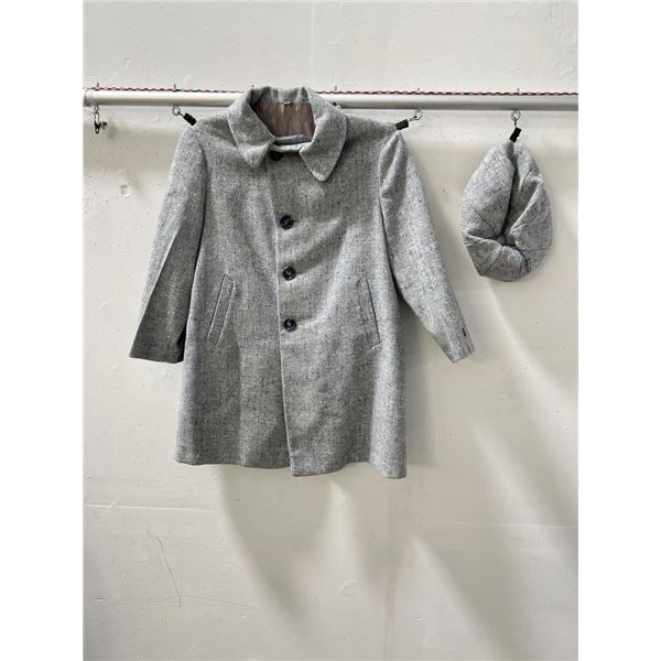 1950s Wool Childs Coat and Hat