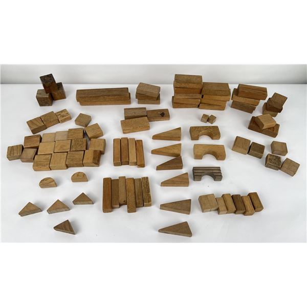 Collection of Wood Building Blocks