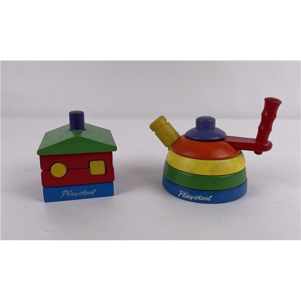 Vintage Playskool Wood Puzzle Toys