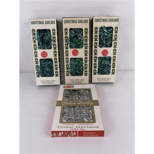 Vintage Tinsel Christmas Garland