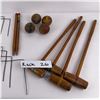 Image 7 : Antique Wood Croquet Set