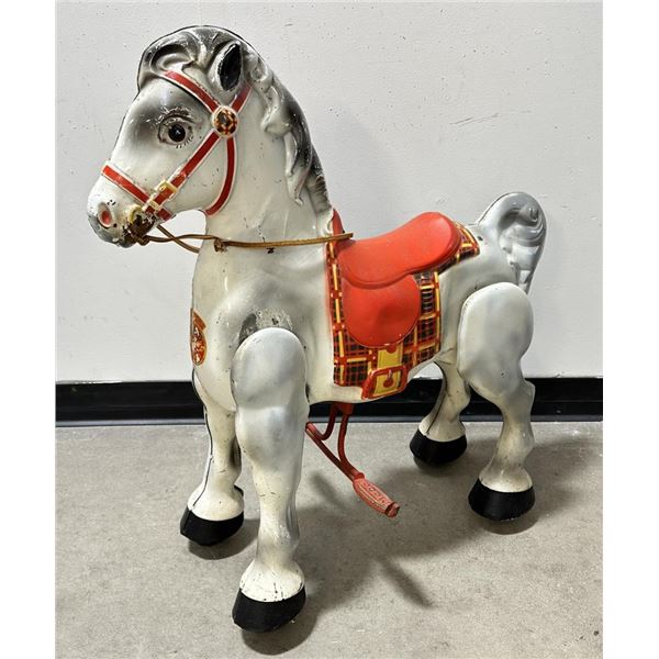 Vintage MOBO Pressed Steel Ride On Toy Horse