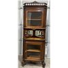 Image 1 : Victorian Carved Oak Corner Cupboard