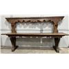 Image 1 : Early Carved Walnut Gothic Style Bench