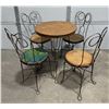 Image 1 : Antique Ice Cream Shop Table and 4 Chairs
