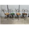 Image 9 : Antique Ice Cream Shop Table and 4 Chairs