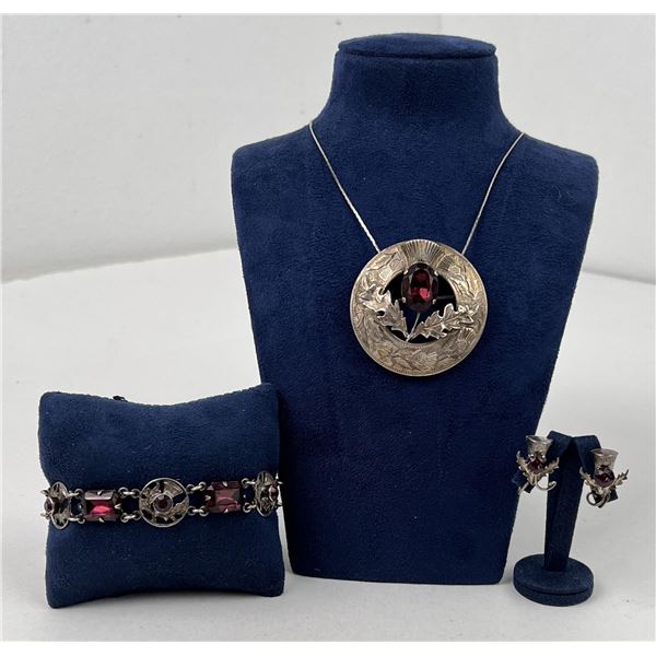 Scottish Sterling Silver Jewelry Suite