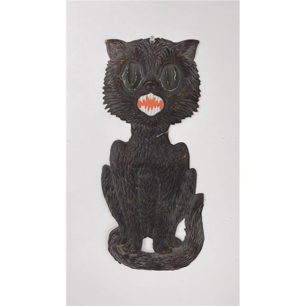 Antique German Halloween Die Cut Black Cat