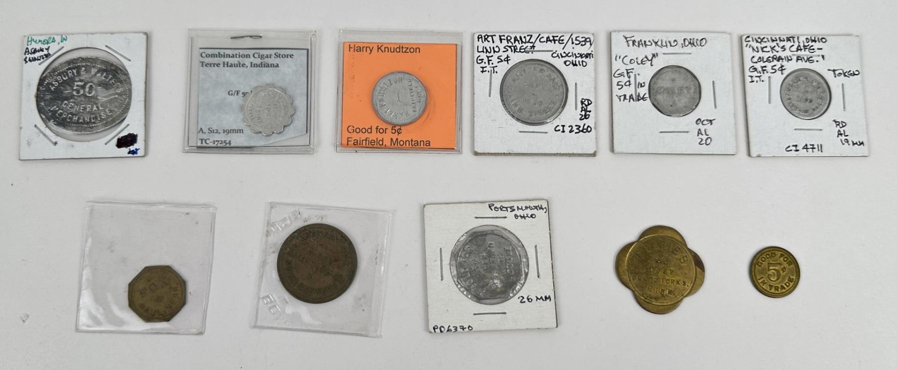 Collection of Trade Tokens