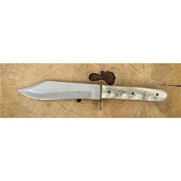 Custom Made Bone Handle Bowie Knife