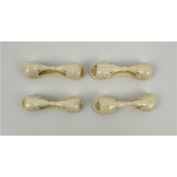 Antique Bone Anteater Napkin Rings