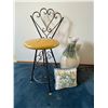 Image 1 : Iron Chair & Decor Vase
