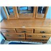Image 2 : Shermag Solid Oak Dresser With Mirror 60L x 17D x 68T