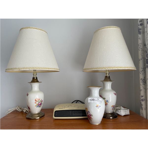 Bedroom Lamp Collection & Clock Radio