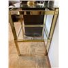 Image 1 : Vintage Brass & Glass Side Table 20 x 20 x 31T