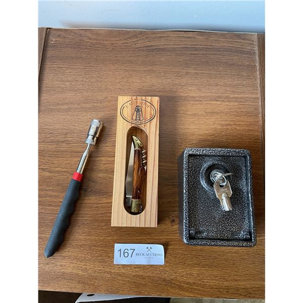 Lock Box & Knife & Magnet