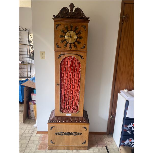 Vintage Mid Century Grandfather Clock 23W x 13D x 70T