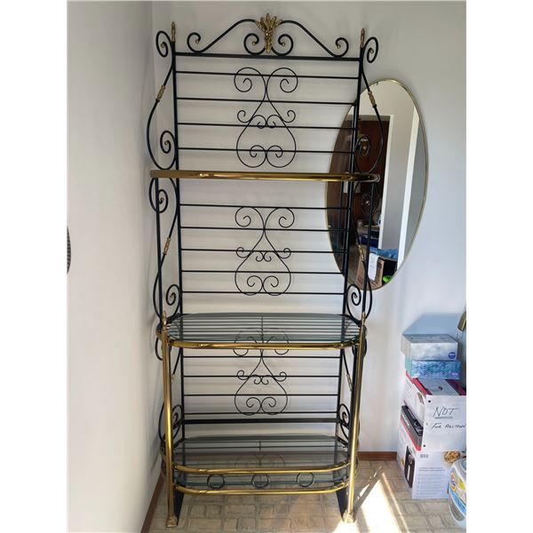 Iron Kitchen Glass Shelving Unit  34L 17D 83T