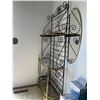 Image 2 : Iron Kitchen Glass Shelving Unit  34L 17D 83T