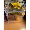 Image 1 : Bistro Table Chairs Metal & Glass 43L x 28W x 30T