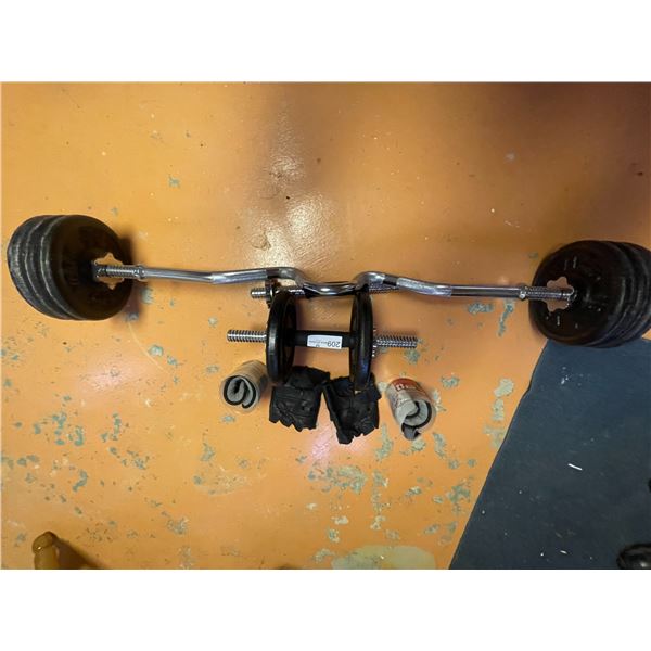 Yorx Weights  80LBs Bars Gloves