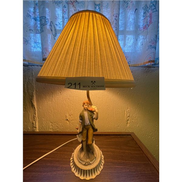 Boy Gardening Lamp