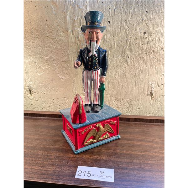 Uncle Sam Mechanical Iron Bank - REPRO 11T
