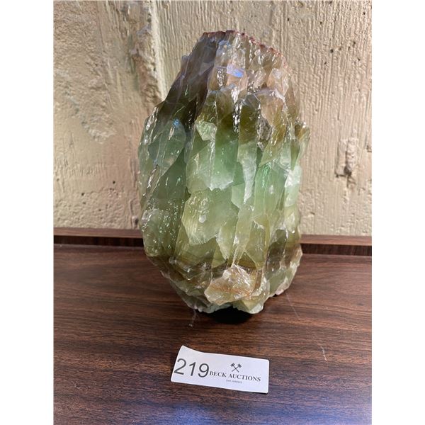 Green Calcite Geode Crystal 9T