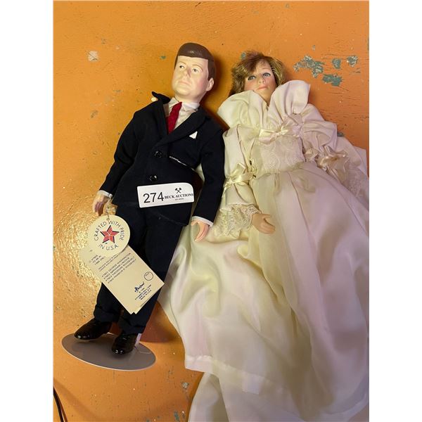President Kennedy & Princess Diana Dolls 15T