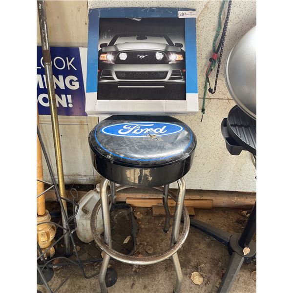 Mustang Art Ford Shop Stool