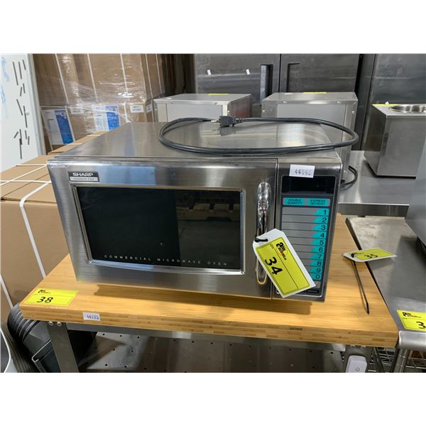 SHARP 1000W/R-21LV COMMERCIAL MICROWAVE OVEN WITH TOUCHPAD