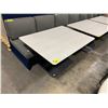 Image 2 : COALESSE LAGUNITAS ( 4"L X 3"W X 26"H ) LIGHT GREY METAL BASE RECTANGULAR RESTAURANT TABLE